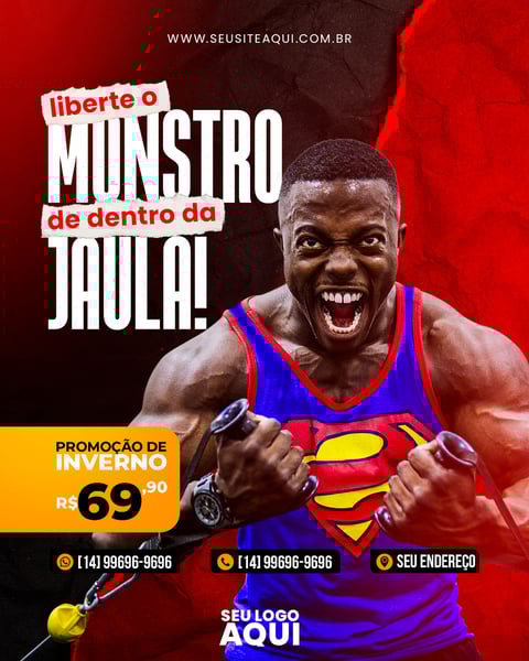 POST - ACADEMIA - LIBERTE O MONSTRO DE DENTRO DA JAULA!