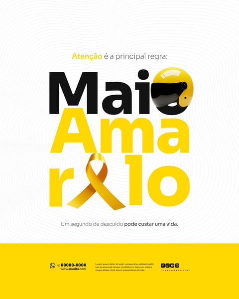 MAIO AMARELO CAMPANHA DE CONSCIENTIZAÇÃO SOBRE SEGURANÇA NO TRÂNSITO E VALORIZAÇÃO DA VIDA SOCIAL MEDIA FEED
