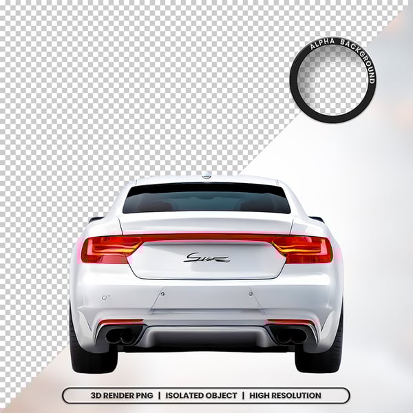 3D RENDER FUNDO DE UM CARRO ELEMENTO ÍCONE PSD PNG
