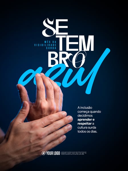 SETEMBRO AZUL INCLUSÃO ACESSIBILIDADE E LIBRAS SOCIAL MEDIA PSD