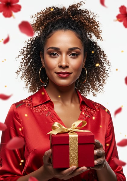 NRE MULHER SEGURANDO PRESENTE NA MÃO PSD EDITÁVEL 3