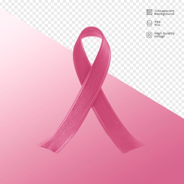 ELEMENTO 3D PARA COMPOSIÇÃO FITA ROSA LUTA CONTRA O CÂNCER