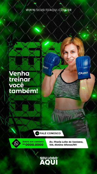 STORY - AULAS DE BOXE | ESPORTE | LUTA | PSD EDITÁVEL