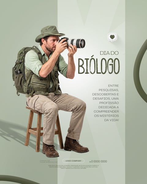HOMENAGEM ESPECIAL DIA DO BIÓLOGO PROFISSÃO CIÊNCIA SOCIAL MEDIA PSD EDITÁVEL 1