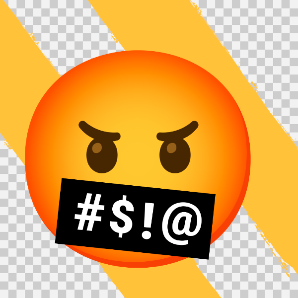 EMOJI IRRITADO RAIVA XINGAMENTOS SEM FUNDO TRANSPARENTE PNG