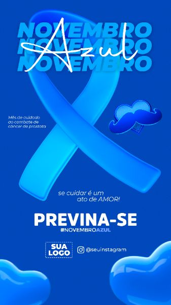 STORY NOVEMBRO AZUL SOCIAL MÍDIA PSD EDITÁVEL