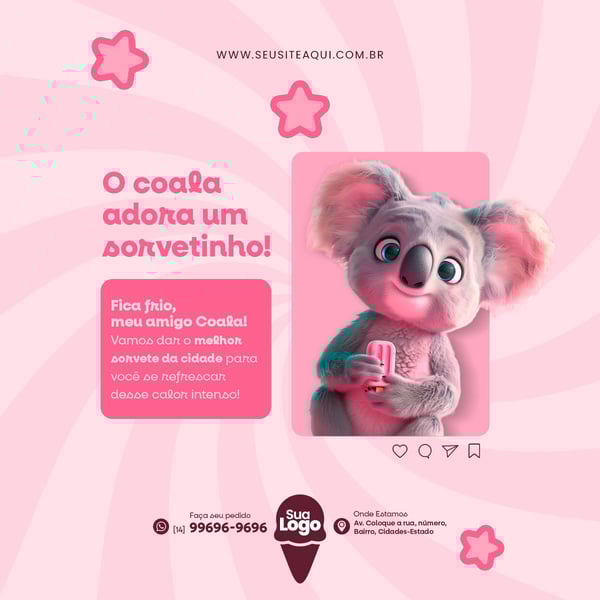 FEED QUADRADO SORVETERIA SOCIAL MEDIA