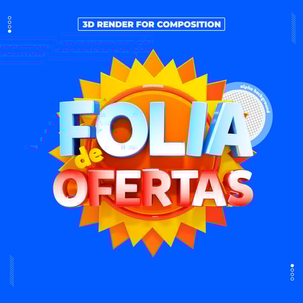 SELO 3D FOLIA DE OFERTAS PARA COMPOSIÇÃO