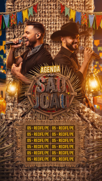 FLYER AGENDA SÃO JOÃO STORY 3 PSD EDITÁVEL