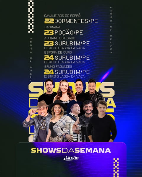 SHOWS DA SEMANA - ARTISTAS