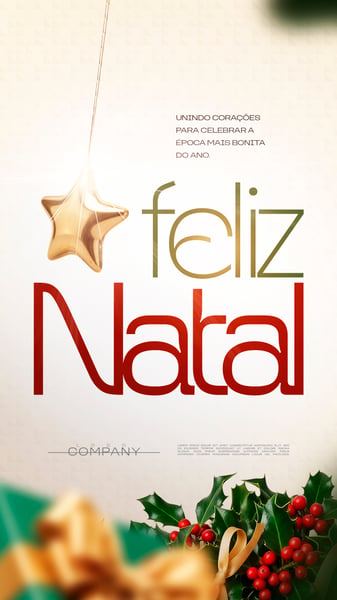 FELIZ NATAL ELEGANTE COM ESTRELA SOCIAL MEDIA FLYER PSD EDITÁVEL STORY