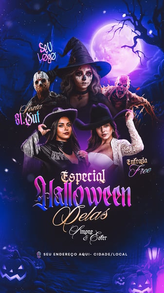 FLYER DE SHOWS ESPECIAL HALLOWEEN DELAS STORY