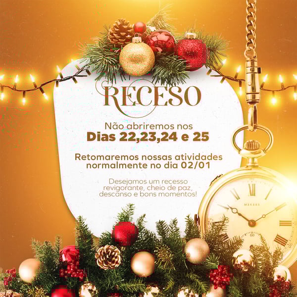 RECESSO DE NATAL AVISO IMPORTANTE COMUNICADO BOAS FESTAS FEED1 5