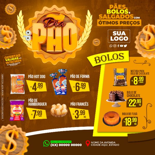 Encarte de Supermercado Social Media PSD Editável