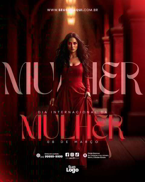 FEED DIA DA MULHER SOCIAL MEDIA PSD EDITÁVEL 1