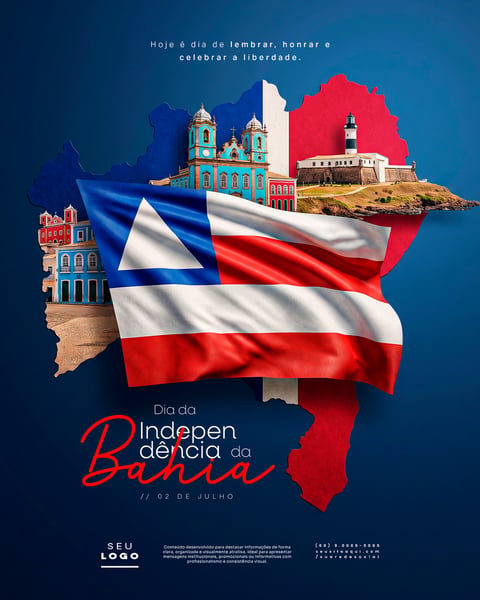 DIA DA INDEPENDÊNCIA DA BAHIA 02 DE JULHO SOCIAL MEDIA PSD EDITÁVEL 2