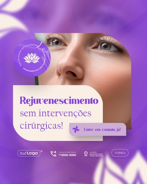 ESTÉTICA CLÍNICA DE BELEZA FEED VERTICAL SOCIAL MEDIA PSD EDITÁVEL