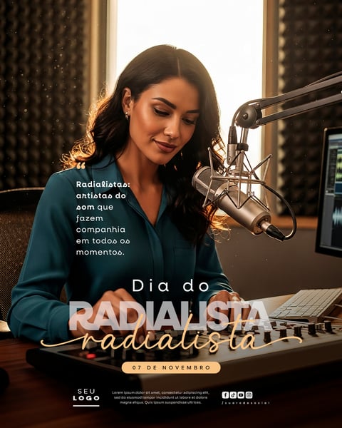 DIA DO RADIALISTA 7 DE NOVEMBRO SOCIAL MEDIA PSD EDITÁVEL 2