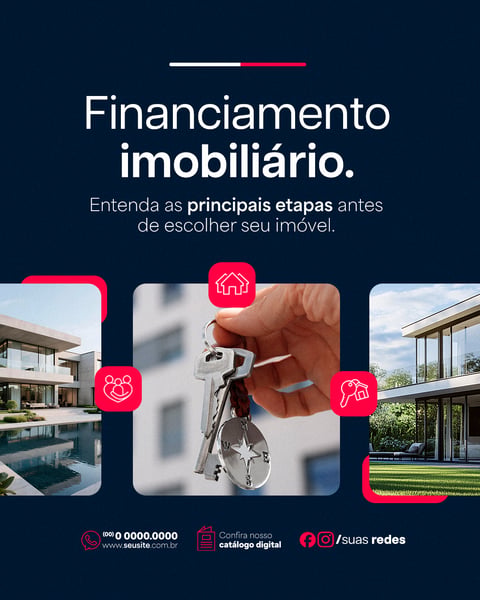 IMOBILIÁRIA SOCIAL MEDIA FINANCIAMENTO IMOBILIÁRIA PSD EDITÁVEL