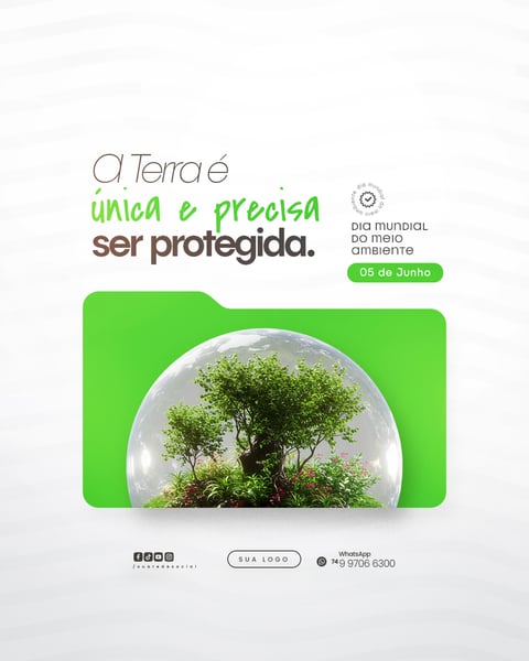 05 DE JUNHO - DIA MUNDIAL DO MEIO AMBIENTE SOCIAL MEDIA PSD EDITÁVEL