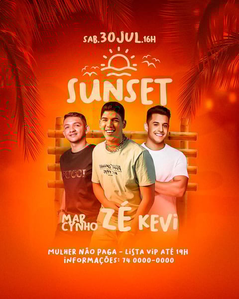 FLYER EVENTO SUNSET SHOWS FEED