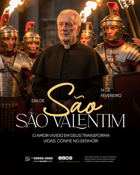 DIA DE SÃO VALENTIM 14 DE FEVEREIRO SOCIAL MEDIA PSD EDITÁVEL 002