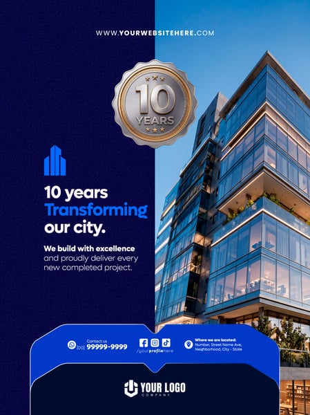 FEED CONSTRUTORA IMOBILIÁRIA SOCIAL MEDIA TEMPLATE PSD EDITÁVEL 1