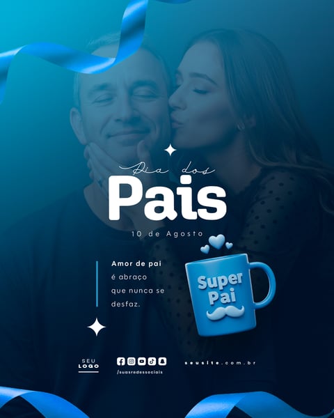 DIA DOS PAIS AGOSTO SOCIAL MEDIA POST EDITÁVEL FEED 44