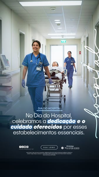 01 DE JULHO - DIA DO HOSPITAL - FLYER SOCIAL MEDIA PSD EDITÁVEL