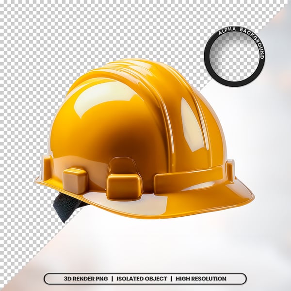 3D RENDER CAPACETE DE SEGURANÇA ELEMENTO ÍCONE PSD PNG