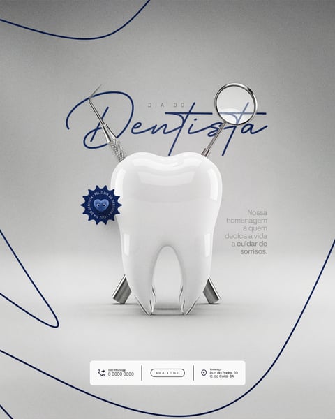 DIA MUNDIAL DO DENTISTA 3 DE OUTUBRO SOCIAL MEDIA PSD EDITÁVEL 4