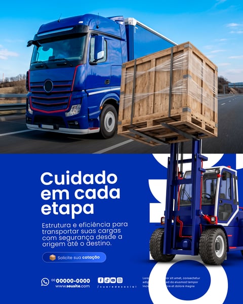 TRANSPORTADORA SOCIAL MEDIA PSD EDITÁVEL 4