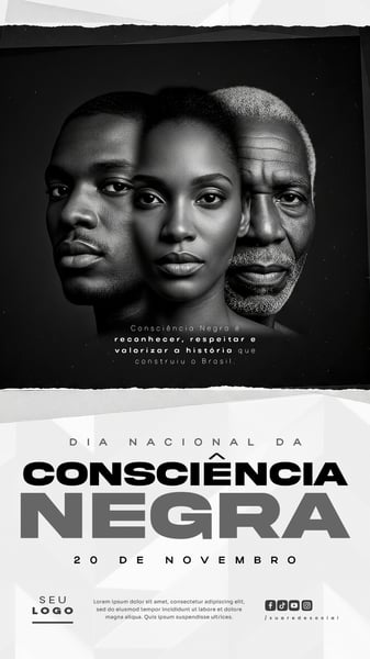DIA NACIONAL DE ZUMBI E DA CONSCIÊNCIA NEGRA 20 DE NOVEMBRO STORY SOCIAL MEDIA PSD EDITÁVEL (3)