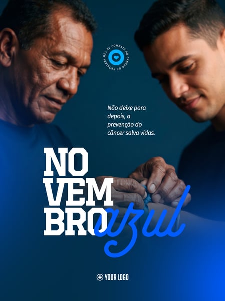 CONSCIENTIZAÇÃO NOVEMBRO AZUL SAÚDE MASCULINA SOCIAL MEDIA FLYER PSD EDITÁVEL