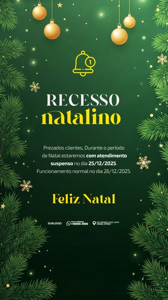 COMUNICADO DE NATAL AVISO DE RECESSO NATALINO 09