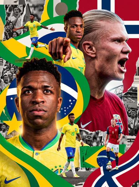 IMAGEM PARA COMPOSIÇÃO SELEÇÃO BRASILEIRA X NORUEGA EM COMPOSIÇÃO