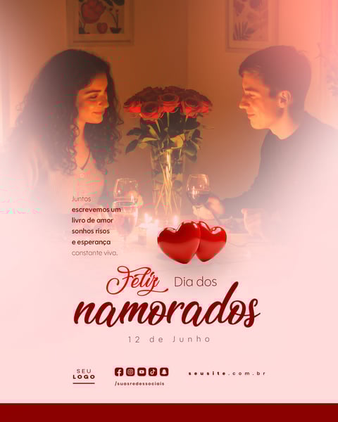 DIA DOS NAMORADOS 12 DE JUNHO SOCIAL MEDIA FEED EDITÁVEL