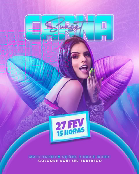 FLYER EVENTO CARNAVAL CARNA SUNSET FEED