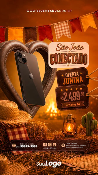 STORY FESTA JUNINA SÃO JOÃO SOCIAL MEDIA TEMPLATE PSD EDITÁVEL 03