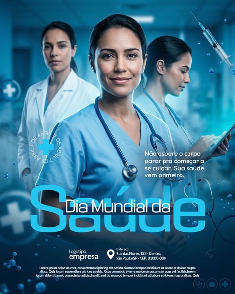Dia Mundial da Saúde 7 de Abril PSD Editável