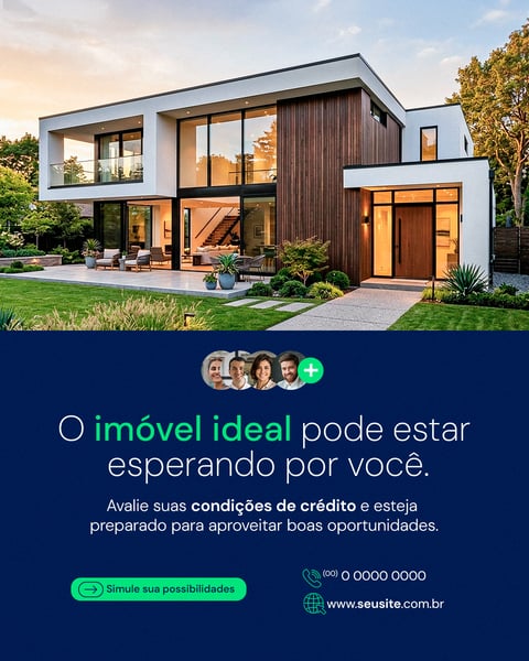 CRÉDITO IMOBILIÁRIO SOCIAL MEDIA IMÓVEL IDEAL PSD EDITÁVEL