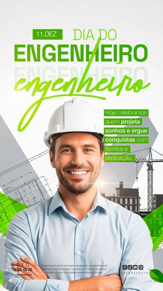 DIA DO ENGENHEIRO 11 DE DEZEMBRO STORY SOCIAL MEDIA PSD EDITÁVEL 3