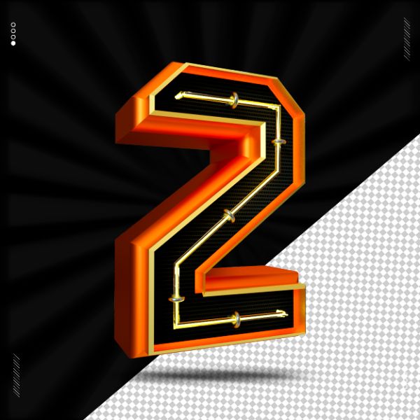 NÚMERO 3D NEON PARA COMPOSIÇÃO