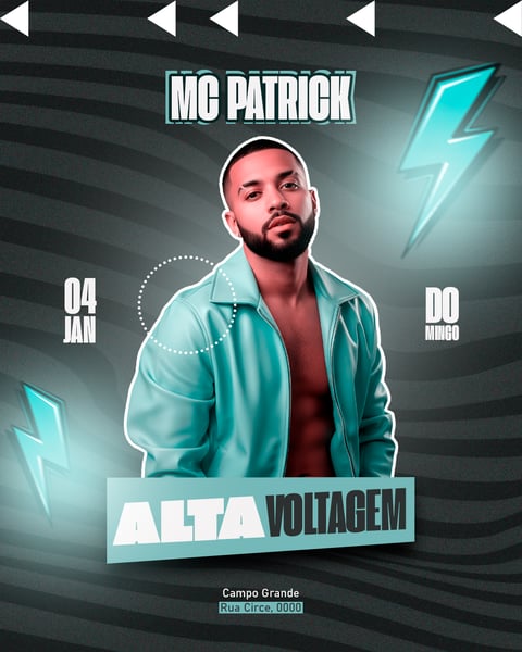 FLYER EVENTO SHOW ALTA VOLTAGEM PSD FEED 28