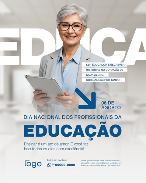 06 DE AGOSTO DIA DO PROFISSIONAL DA EDUCAÇÃO 
