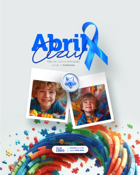 SOCIAL MEDIA - ABRIL AZUL - CADA AUTISTA TEM UMA HISTÓRIA ÚNICA