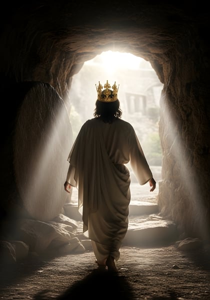 Ele vive Cristo ressuscitado saindo do túmulo 02