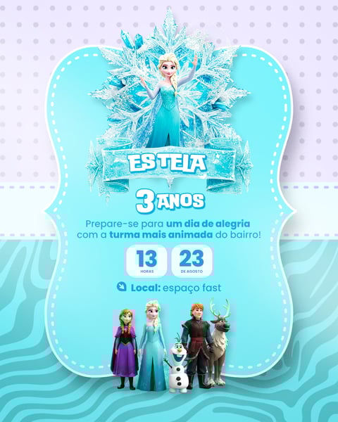 ZNF CONVITE DE ANIVERSÁRIO INFANTIL FROZEN MODELO PSD EDITÁVEL (1)