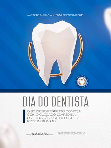 DIA DO DENTISTA HOMENAGEM ODONTOLOGIA SOCIAL MEDIA FLYER PSD EDITÁVEL