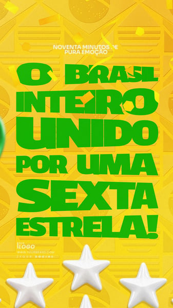 COPA DO MUNDO FUTEBOL RUMO AO HEXA BRASIL PSD EDITÁVEL 5 STORY